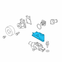OEM Nissan Versa Note Gasket-Water Outlet Diagram - 11062-1KT0A