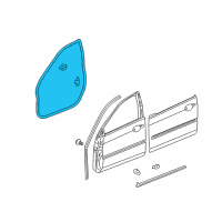 OEM 2006 Acura RL Weatherstrip, Left Front Door Diagram - 72350-SJA-A01
