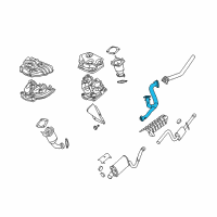 OEM Chrysler Sebring Exhaust Crossover Pipe Diagram - 4764644AE