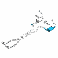 OEM 2014 Ford Mustang Muffler Diagram - DR3Z-5230-F