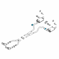 OEM 2014 Ford Mustang Front Pipe Clamp Diagram - BR3Z-5A231-C