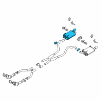 OEM Ford Mustang Muffler Diagram - DR3Z-5230-B