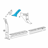 OEM 2000 Ford F-250 Super Duty Weatherstrip Pillar Trim Diagram - YC3Z-2503598-AAA