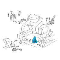 OEM 2019 Chevrolet Traverse Front Transmission Mount Diagram - 84883991