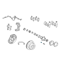 OEM 2004 Toyota Land Cruiser Bearing Housing Nut Diagram - 90179-12118