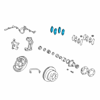 OEM 2002 Toyota Land Cruiser Rear Pads Diagram - 04466-60070