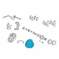 OEM 2005 Lexus LX470 Disc, Rear Diagram - 42431-60281