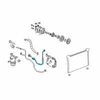 OEM 2009 GMC Sierra 3500 HD Front AC Hose Diagram - 19330885