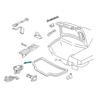 Genuine Ford Trunk Lid Lift Support diagram