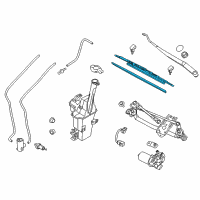 OEM 2020 Kia Sportage Driver Windshield Wiper Blade Assembly Diagram - 98350D9000