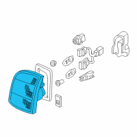 OEM 1998 Honda Civic Lamp Unit, L. Lid Diagram - 34156-S04-A02