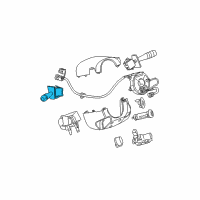 OEM Pontiac Torrent Switch Asm-Headlamp & Headlamp Dimmer & Parking & T/Side Diagram - 15251096