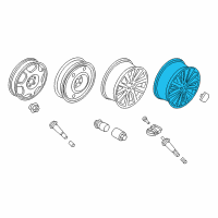 OEM 2017 Lincoln Continental Wheel, Alloy Diagram - GD9Z-1007-D