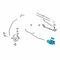 OEM 2015 Kia Sorento Windshield Wiper Motor Assembly Diagram - 981101U000