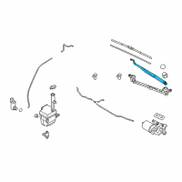 OEM 2015 Hyundai Sonata Windshield Wiper Arm Assembly(Passenger) Diagram - 98321-3S000