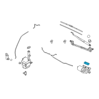 OEM 2012 Hyundai Santa Fe Crank Arm-Windshield WIPER Motor Diagram - 98160-0W000