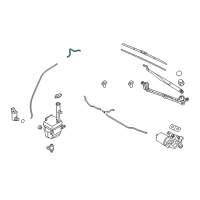 OEM 2015 Hyundai Sonata Hose & Connector Assembly-Windshield Washer Diagram - 98660-3S000