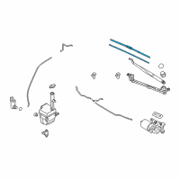 OEM Hyundai Genesis WIPER Blade 26'' -Hybrid Diagram - 99H09-AK026-H