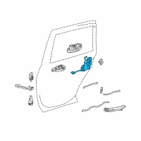 OEM Toyota RAV4 Lock Assembly Diagram - 69330-42011