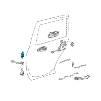 OEM Toyota Prius Upper Hinge Diagram - 68750-AA010