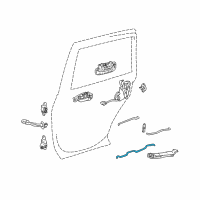 OEM 1999 Toyota RAV4 Lock Rod Diagram - 69713-42010