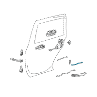 OEM 2000 Toyota RAV4 Lock Rod Diagram - 69727-42020