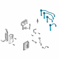 OEM 2004 Kia Rio Hight Tension Cord Assembly Diagram - 274002X140
