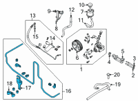 OEM 2022 Nissan Frontier OIL COOLER ASSY-POWER STEERING Diagram - 49790-9BU1A