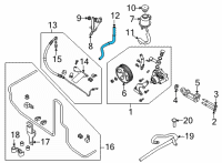 OEM 2022 Nissan Frontier HOSE-RETURN, POWER STEERING Diagram - 49725-9BT1B