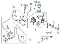 OEM Nissan Frontier HOSE ASSY-SUCTION, POWER STEERING Diagram - 49717-9BU1A