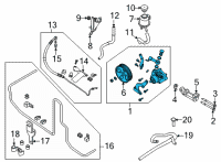 OEM 2021 Nissan Frontier Pump Assy-Power Steering Diagram - 49110-9BT1A