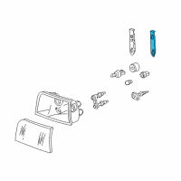 OEM Ford Crown Victoria Headlamp Assembly Bracket Diagram - F8AZ-13N020-AB
