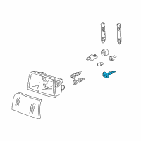 OEM Mercury Headlamp Assembly Adjuster Diagram - F8AZ-13032-BA