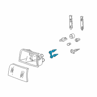 OEM Mercury Headlamp Assembly Adjuster Diagram - YW7Z-13032-AA