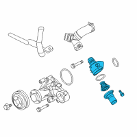 OEM 2016 Ford F-150 Thermostat Housing Diagram - BL3Z-8A586-F