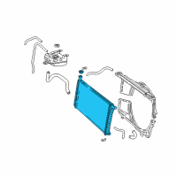 OEM 2000 Chevrolet Express 3500 Radiator Assembly *Marked Print Diagram - 15766917