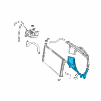 OEM 2000 GMC Savana 3500 Shroud-Radiator Fan Lower Diagram - 15155188