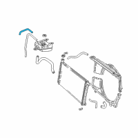 OEM 1998 GMC Savana 3500 Hose-Radiator Surge Tank Inlet Diagram - 15964058