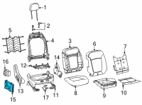 OEM Jeep Compass SWITCH-LUMBAR CONTROL Diagram - 68516076AA