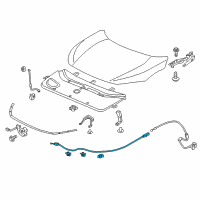 OEM 2021 Honda Civic Wire Assy, Hood FR Diagram - 74131-TBA-A01