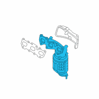 OEM Hyundai Santa Fe Exhaust Manifold Catalytic Assembly, Right Diagram - 28510-3E740