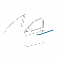 OEM Toyota Matrix Belt Molding Diagram - 75720-02190