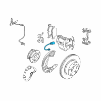 OEM 2006 BMW 330i Brake Pad Sensor, Front Diagram - 34-35-6-789-439