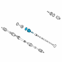 OEM 2015 Kia Sedona Boot Kit-Front Axle Differential Diagram - 49542A9300