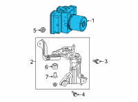 OEM Lexus NX350h ACTUATOR ASSY, BRAKE Diagram - 44050-78350