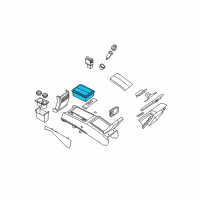 OEM 2008 Nissan Maxima Cup Holder Assembly Rear Diagram - 96965-ZK30C