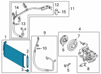 OEM Hyundai Elantra Condenser Assembly-Cooler Diagram - 97606-AA400