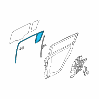 OEM 2016 Kia Sportage Run Assembly-Rear Door Window Glass Diagram - 835413W000