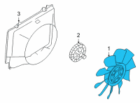 OEM 2011 Ford E-350 Super Duty Fan Blade Diagram - BC3Z-8600-A