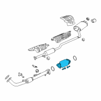 OEM 2014 Honda Accord Converter Complete Diagram - 18150-5A0-A00